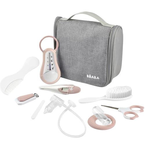 BÉABA Trousse de Toilette Bébé Nomade – 10 Accessoires Soins