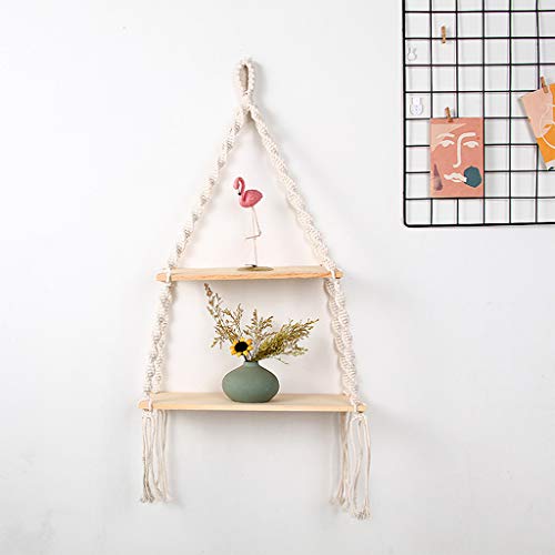 Support de rangement macramé suspendu pour chapeau de pêcheur et déco - 4