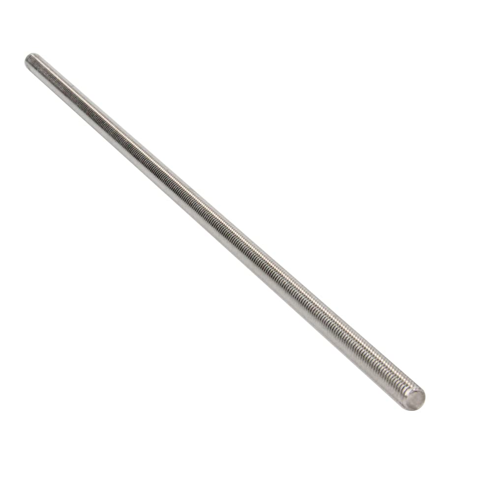 M6x250mm 304 Edelstahl Vollgewindestange, Rechtsgewinde 1mm Steigung mit 20 Stück Sicherungsmuttern, 10 Stück/Packung