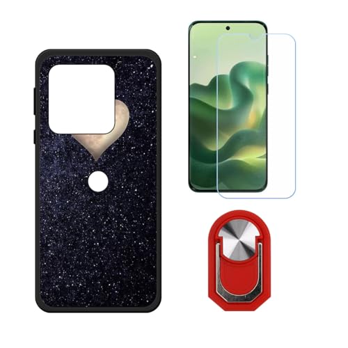 BMPNLSZ �K�p Motorola Edge 70 Fusion�p+HD�����K���X�ɓK�����ėpTPU�P�[�X�A�V���J�Q���P�[�X�o���p�[�ی�o�b�N�P�[�X-�ɓK����9�d�x�X�N���C�u�h�~�X�N���[���v���e�N�^(6,8") + ���O���\�Ŕėp�I��360�x��]��