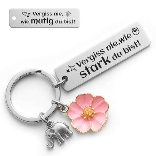 YISCOKO Geschenke für Frauen geburtstagsgeschenk für frauen Geschenk Schlüsselanhänger mit Gravur Gute Besserung Geschenke Mama Schwester Kollegin Geburtstagsgeschenk.