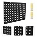 OHPHCALL Galvanized Steel Pegboard Organizer Panel 50x35cm Black Metal Tool Hanging Rack Wall Storage Panel for Workshop and Workshop Area
