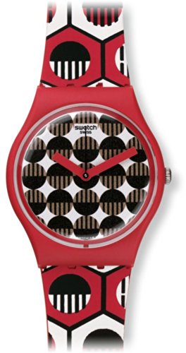 Swatch GR163 montre pour femme étanche avec boîtier rond et bracelet souple