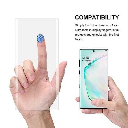 Image of OctrixPremium Tempered Glass Compatible for Samsung Galaxy Note 10 plus Advanced Border-Less Full Edge to Edge UV Screen Protector and Easy Installation Kit (Pack of 1)-By Blackwik