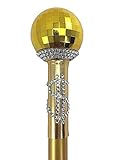Länge: ca. 87cm shoperama Goldener Zuhälter Stock zerlegbar Dandy Stock Pimp Stick für Herren-Kostüm Gold