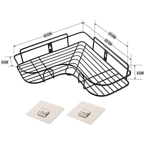TUTIHOM - Multipurpose Self Adhesive Kitchen Bathroom Corner Shelf | Wall Mounted Shelf | Pack of 1 - Image 3