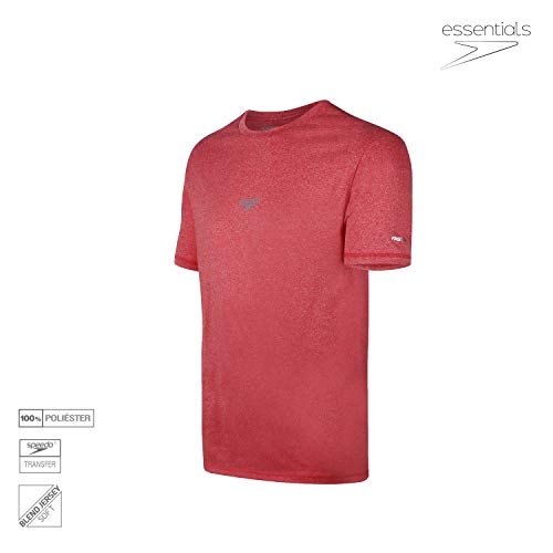 Speedo Blend Camiseta de Manga Curta, Homens, Vermelho, M