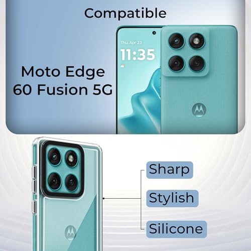 Image of A rtistque Ultra Stylish Back Cover Case for Motorola Edge 60 Fusion 5G | | Edge 60 5G | Premium Shockproof TPU | Protective Design | Moto Edge 60 Fusion 5g Back Cover - White