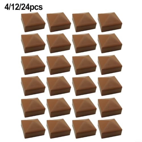 Protección contra la lluvia para postes de madera usando cubiertas de plástico de 7x7 cm 5
