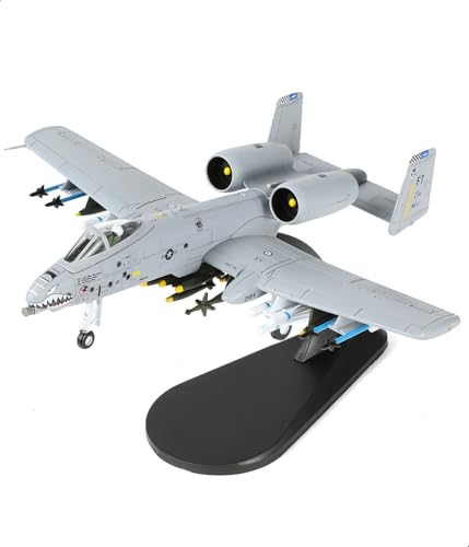 NUOTIE 1/100 A-10 Thunderbolt II (Warthog) Attack Pre-Build Diecast Metal Aircraft Model Kits VX-23 réplica de avión militar para colección de exhibición o regalo