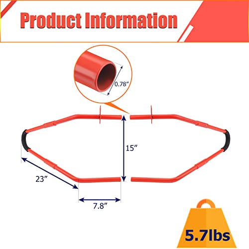 Sliimu Ladder Stabilizer Standoff Brackets With Foam Elbows And Anti Shedding Device,Ladder Stabilizer For Gutters, Extension Ladder Roof Standoff, Gutter Ladder Protector, Ladder Arm, 1 Pair, Orange #TOP1