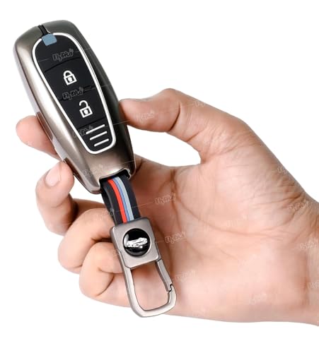 Image of Coll of Fest Premium Metal Silicon Key Cover Compatible with Maruti Suzuki Ignis | S Cross | Baleno | Ciaz | Vitara Brezza | Swift 2 Button Key Glow in the Dark