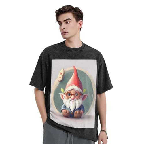 T-shirt coton délavé à manches courtes avec coupe ample confortable