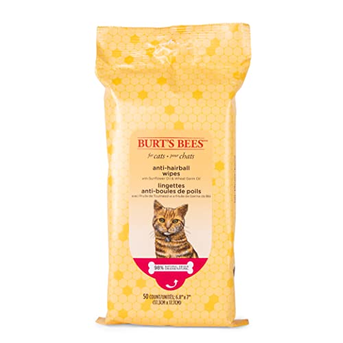Burts Bees for Pets Antihairball Cat Wipes  Grooming Cat Wipes for Hairball Control  Cruelty Free Formulated Without Sulfates and Parabens Ph Balanced for Cats  Made in the Usa 50 Ct  Cucciolini Doodles Burts bees for pets anti hairball cat wipes  grooming cat wipes for hairball control  cruelty free formulated without sulfates and parabens ph balanced for cats  made in the usa 50 ct   cucciolini doodles