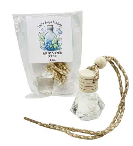 Hanging Car Diffuser Lilac Air Freshener Fragrance Oil Long Lasting Floral Scent Vegan & Cruelty Free 8ml Hanging Bottle USA Made