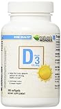 Nature's Wonder Vitamin D3 5000 IU (125mcg) Soft Gels, 365 Count