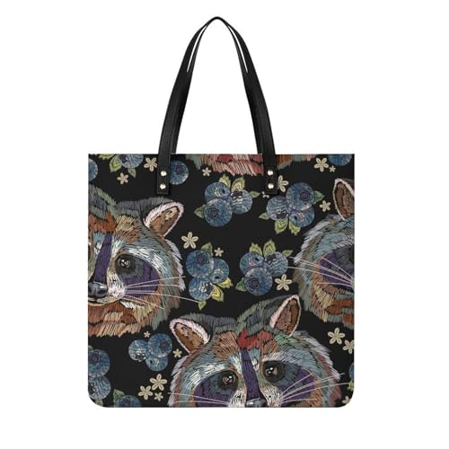 Tote bag pour voyage ratons laveurs grand format 39x39cm