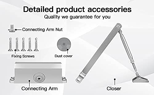 Khaillee Door Closer Kl-051Aw Size 3 For Residential And Light Commercial Doors Use For Door Weights 33~99 Lbs Door Body With 29In Easy Install #TOP5