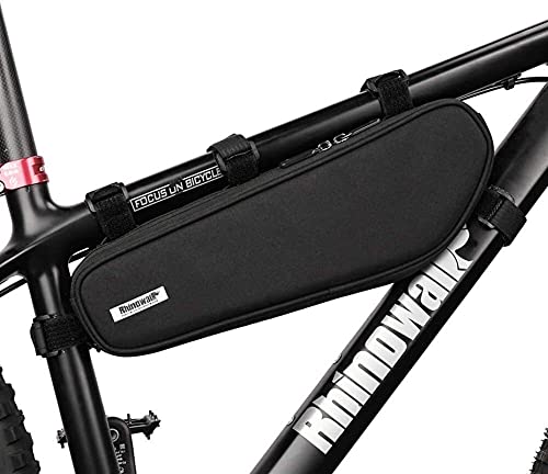 Bolsa de bicicleta SSDD diseño triangular con costuras herméticas color negro 3