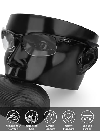 Image of BLAZERBUCK Replacement Temple Sleeves Ear Socks for Oakley Bottle Rocket OO9164 Sunglass - Black