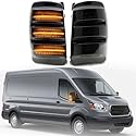 NSLUMO LED Seitenspiegel Blinkleuchte für F-ord Transit MK8 2014–2025, Rückspiegel Blinker Repeater mit smoked Glas, CAN-Bus Kompatibel, Fehlerfrei
