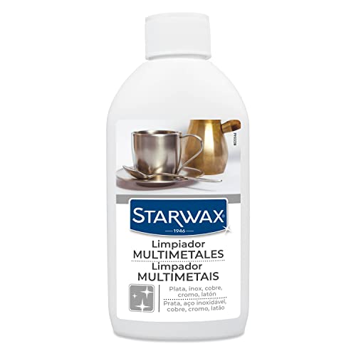 STARWAX – Limpiador multi-metales – Plata, acero inoxidable, cobre, cromo, latón – Elimina manchas y marcas – Retrasa la oxidación – Sin amoníaco – Fragancia agradable – Fabricado en Francia – 250ml