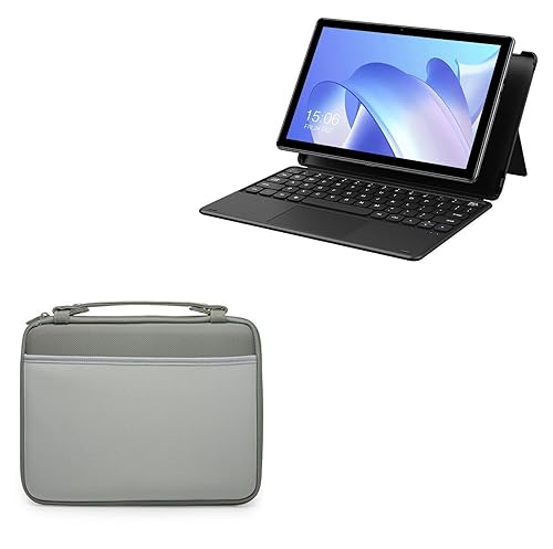 BoxWave Case Compatible with Chuwi Hi10 Go - Hard Shell Briefcase, Slim Messenger Bag Briefcase Cover Side Pockets - Pewter
