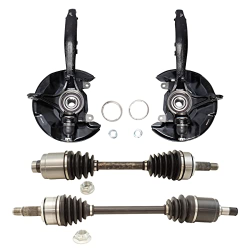 TRQ Front CV Axles & Wheel Hubs & Bearings Compatible with 09-13 Acura TSX 08-12 Accord