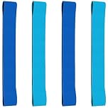 LFCFBH 4 Pack Widen Beach Towel Bands for Sun Loungers, Elastic, Windproof (2 Pack Blue+2 Pack Lightblue)