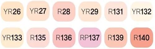 Miniatura 3 de ShinHan Juego de marcadores Touch Twin 12 tonos de piel A