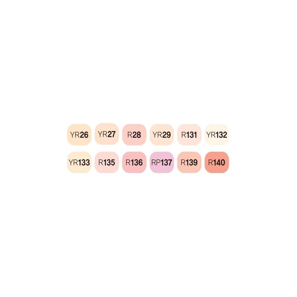 ShinHan Touch Twin Marker 12 Marker Set - Soft Pastel