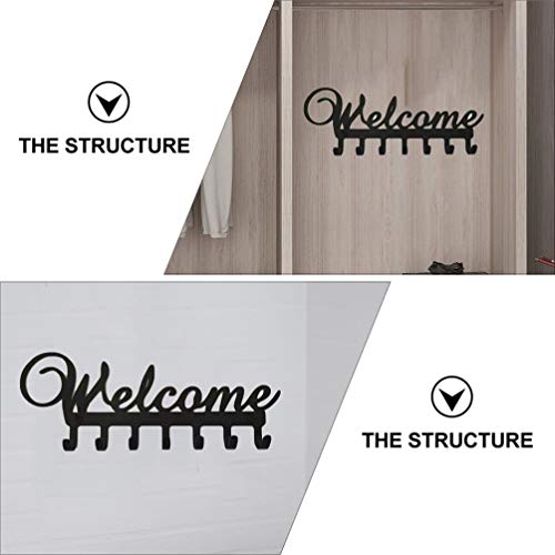 Cabilock Porta de Entrada Hooks Wall Mounted Titular Organizador Cabide Gancho De Metal Chave Welcom