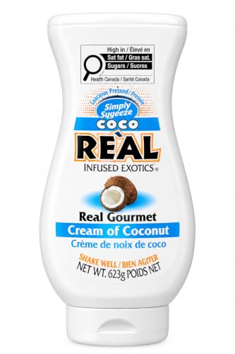 Coco Reàl, Cream of Coconut, 16.9 FL OZ Squeezable Bottle, Individually Boxed