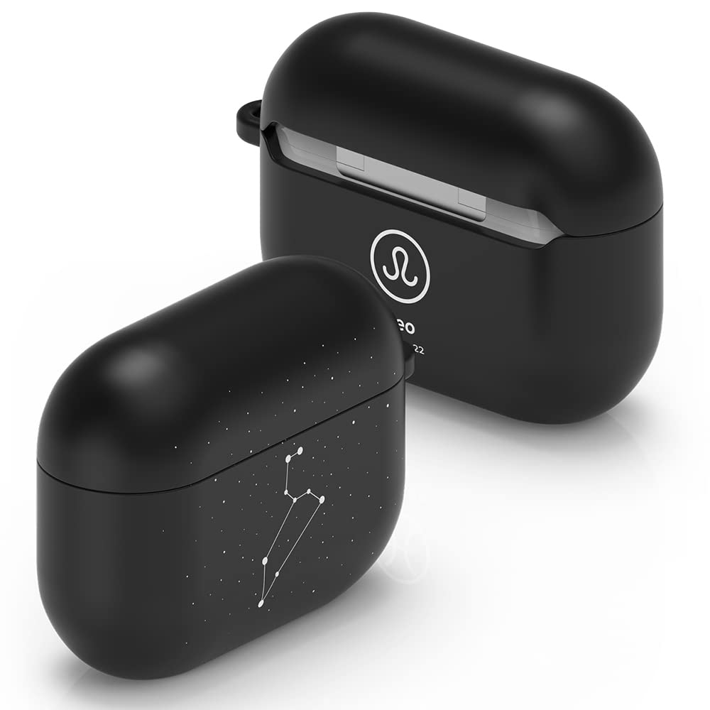 PLANA Constellation Series Airpods Pro Clear Case, with Carabiner, Durable Full Body Protection (Leo)