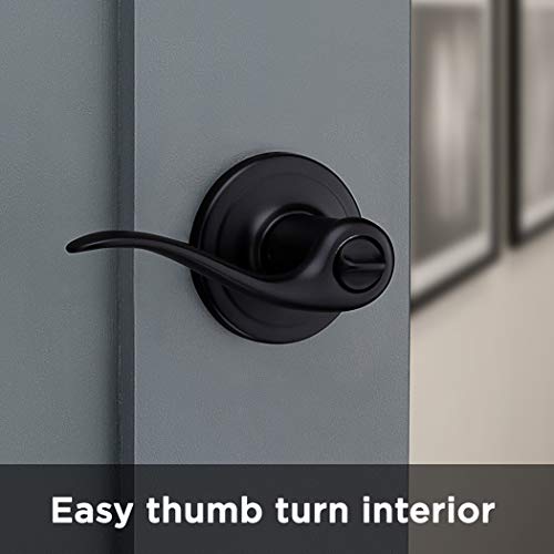 Kwikset 97401-026 Tustin Keyed Entry Lever For Garage Or Office Door Handle Featuring Smartkey Security With A Traditional Design Entry Lever, Matte Black #TOP7