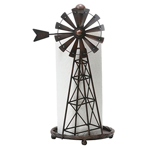 BLACK FOREST DECOR Metal Windmill Paper Towel Holder