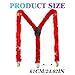 GEMILY Christmas Sequin Suspenders Xmas Adjustable Suspender Fashion Claus for Adults (red)