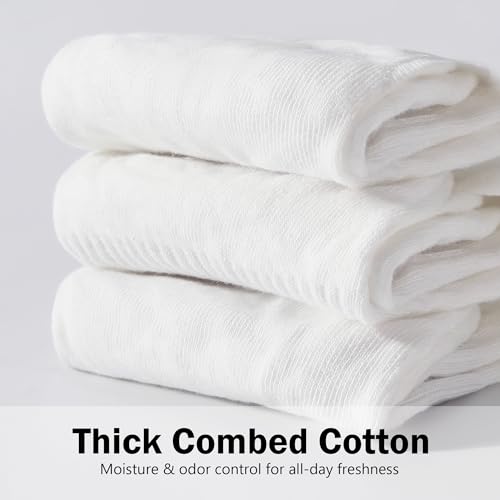 DOKUTOKU 6-Pack Womens No Show Socks Size 6-11 Thin Cotton White Invisible Liner Socks3