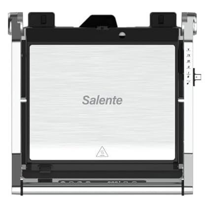 SALENTE FlamePro Kontaktgrill mit externem Temperaturfühler, 8 Programme, antihaftbeschichtete Grillplatte, 2200 W, Abnehmbare Platten, Elektrogrill für fettfreies Grillen – Bild 7