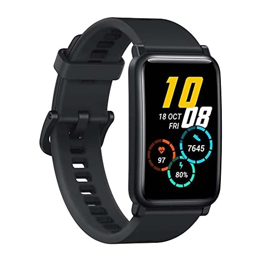 HONOR Watch ES Smartwatch (42mm AMOLED-Display, Herzfrequenzmessung, 50 m wasserdicht, SpO2) Schwarz
