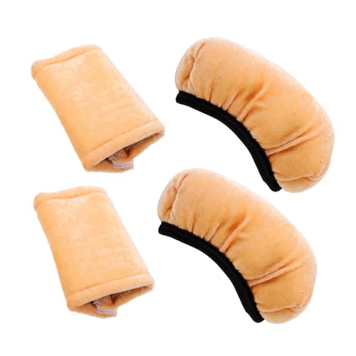 Gogogmee 1 Set Sponge Golden Velvet Light Brown Crutch Underarm Cushion Crutch Pads Underboob Crutches Accessories