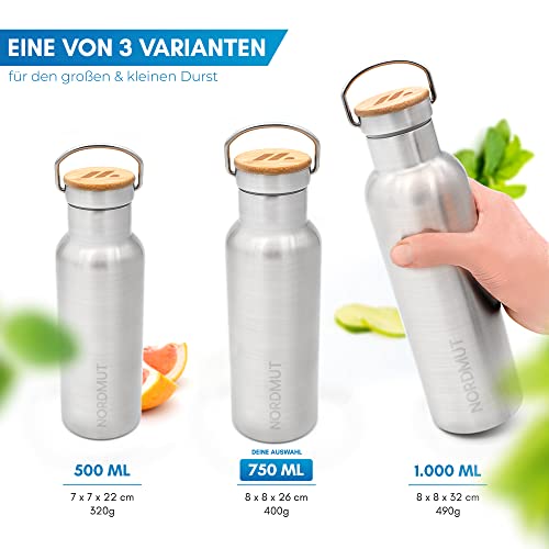NORDMUT® Thermosflasche 750ml mit Teesieb - Zuverlässige Isolierleistung - Edelstahl Trinkflasche auslaufsicher - Premium 18/08 Edelstahl… – Ansicht 6