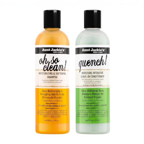 Aunt Jackie’s Oh So Clean! Shampoo & Quench Leave-In Conditioner Bundle – Includes Oh So Clean Shampoo (12 fl oz) | Quench Leave-In Conditioner (12 fl oz) image 3