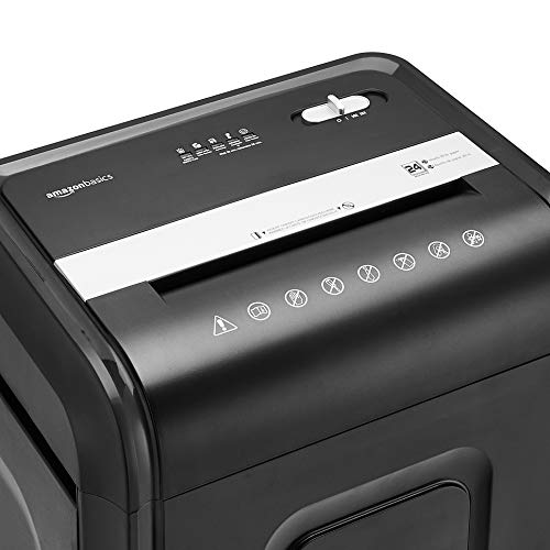 Amazon Basics 24-Sheet Cross-Cut Paper, CD and Credit Card Home Office Shredder with Pullout Basket image 7