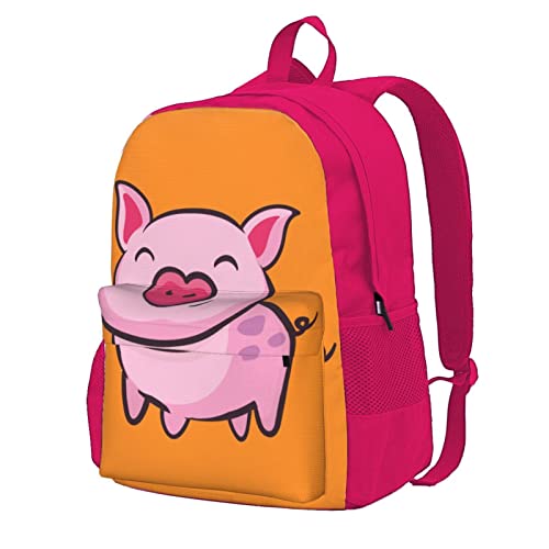 Sac à dos ordinateur portable cochon rose Smile idéal pour le campus