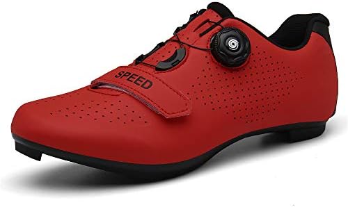 Men's Women's Breathable Road Bike Cycling Shoes MTB Biking Shoe Indoor Riding Cycling Exercise Shoes with Quick lace Compatible with SPD Cleats