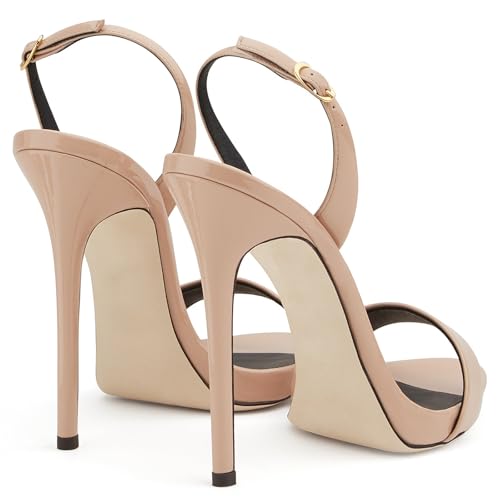 Women's One Word Belt Stiletto High Heels Fashion Pointed Toe Adjustable Ankle Straps Pump Dressy Sexy Sandals4