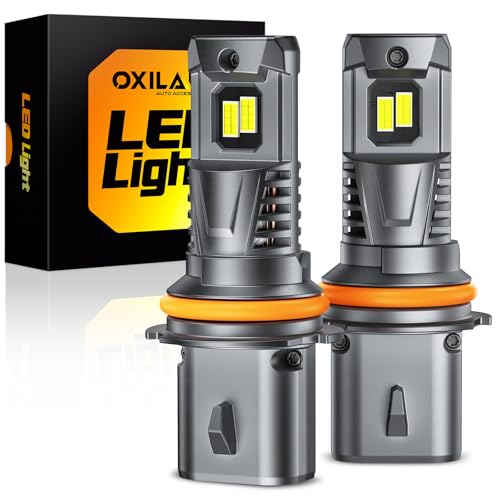 Image of OXILAM 9007 LED Light Bulbs, 1500% Ultra-Brightness, 3-Min Plug-N-Play HB5 Bulb Replacement, 20-Year Lifespan, No Flicker, 99% Compatible, Pack of 2