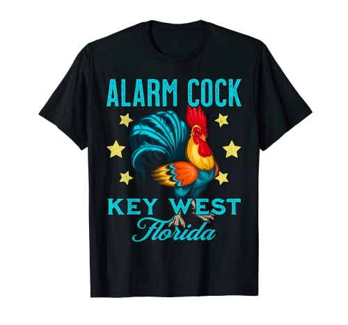 Key West Florida Allarme Cazzo Pollo Gallo Souvenir Maglietta