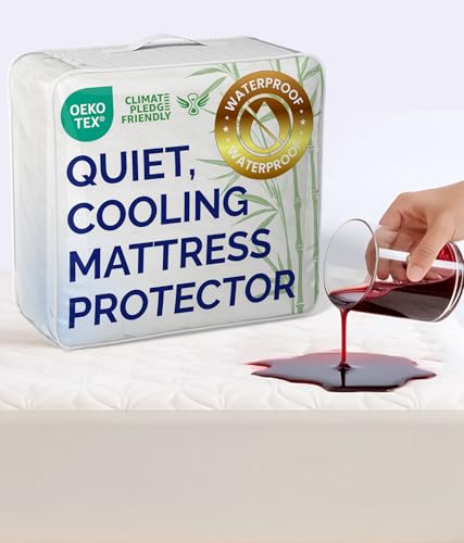 Waterproof Cooling Mattress Protector - Mattress Cover Queen...
